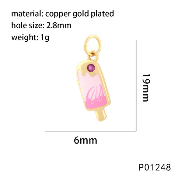 1 Piece Copper Zircon 18K Gold Plated Clouds Animal Devil'S Eye Pendant Chain