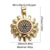 1 Piece Copper Zircon Color Block Pendant