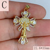 1 Piece Copper Zircon Cross Pendant