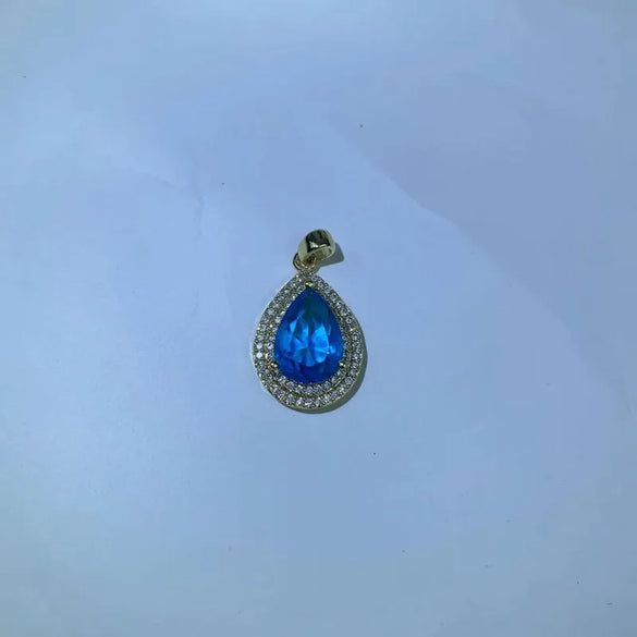1 Piece Copper Zircon Water Droplets Pendant