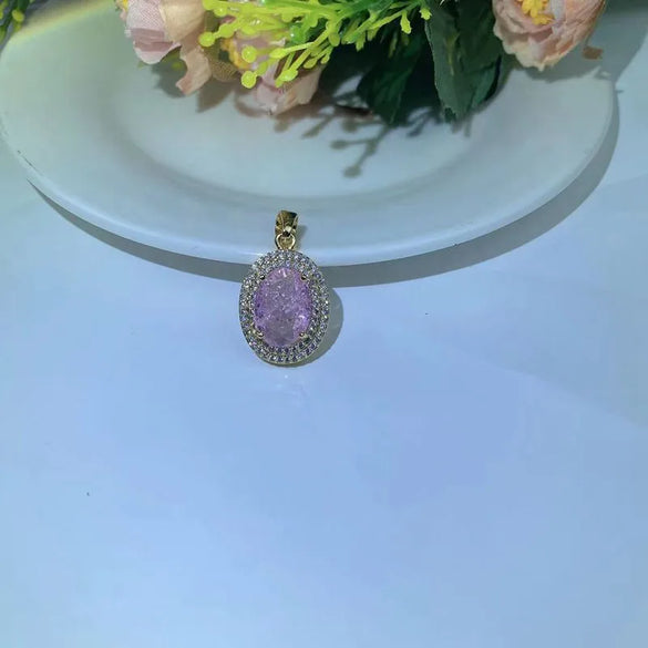 1 Piece Copper Zircon Water Droplets Pendant