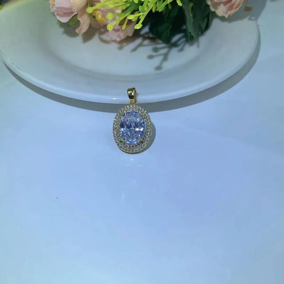 1 Piece Copper Zircon Water Droplets Pendant