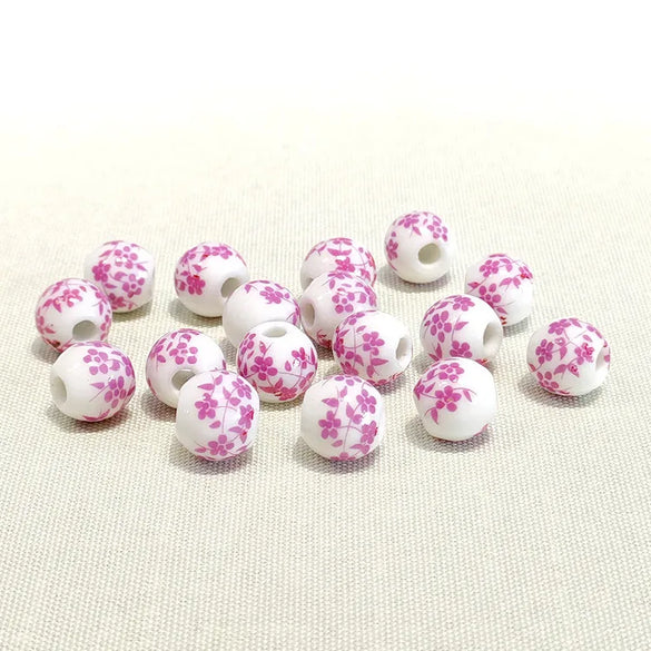 1 Piece Diameter 10mm Ceramics Flower Beads