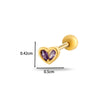 1 Piece Ear Cartilage Rings & Studs Casual French Style Korean Style Heart Shape Butterfly Copper Inlay Zircon