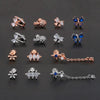 1 Piece Ear Cartilage Rings & Studs Simple Style Geometric Brass Plating Inlay Zircon Ear Cartilage Rings & Studs