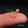 1 Piece Elegant Cute Retro Flower Enamel Plating 304 Stainless Steel Ear Studs