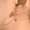 1 Piece Elegant Lady Bridal Round Copper Gold Plated Hoop Earrings