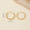 1 Piece Elegant Lady Bridal Round Copper Gold Plated Hoop Earrings