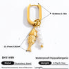 1 Piece Elegant Simple Style Fish 304 Stainless Steel 18K Gold Plated Drop Earrings