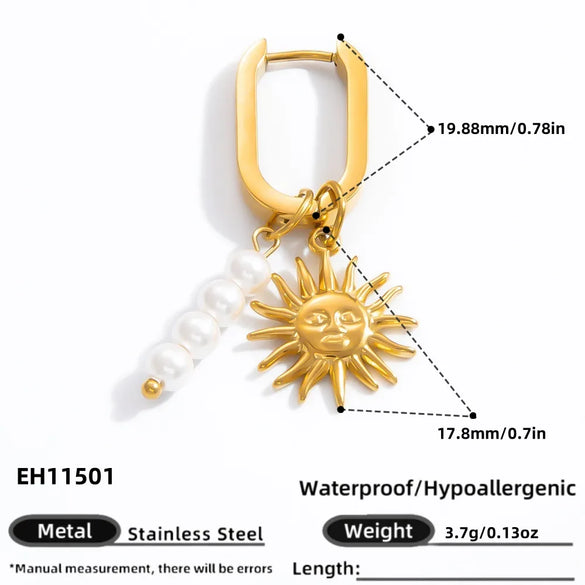 1 Piece Elegant Simple Style Fish 304 Stainless Steel 18K Gold Plated Drop Earrings