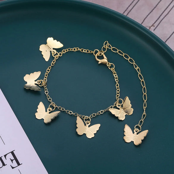 1 Piece Fashion Butterfly Alloy Women'S Anklet