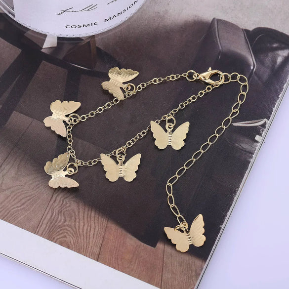 1 Piece Fashion Butterfly Alloy Women'S Anklet