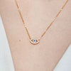 1 Piece Fashion Eye Sterling Silver Plating Zircon Necklace