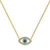 1 Piece Fashion Eye Sterling Silver Plating Zircon Necklace