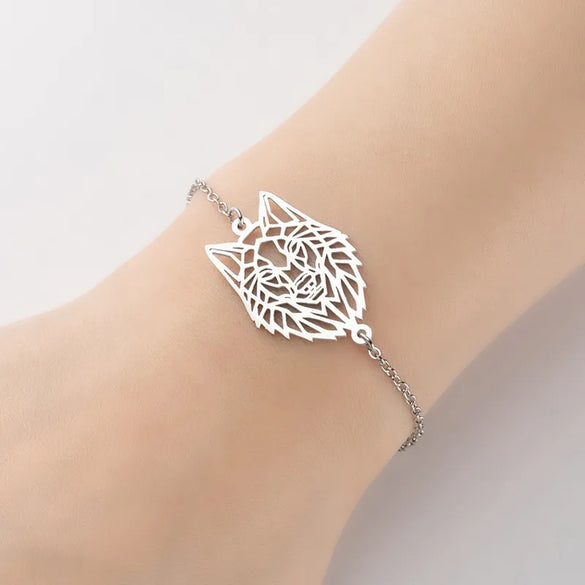 1 Piece Fashion Fox  Stainless Steel Plating Hollow Out Bracelets