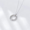 1 Piece Fashion Geometric Sterling Silver Inlay Zircon Pendant Necklace