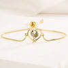 1 Piece Fashion Heart Shape Butterfly Copper Inlay Zircon Bracelets