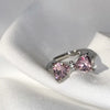 1 Piece Fashion Heart Shape Copper Bowknot Inlay Artificial Diamond Women'S Rings