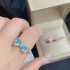 1 Piece Fashion Heart Shape Copper Bowknot Inlay Artificial Diamond Women'S Rings