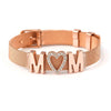 1 Piece Fashion Letter Heart Shape Alloy Titanium Steel Inlay Zircon Mother'S Day Couple Bracelets