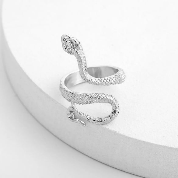 Fashion Snake Metal Plating Women'S Open Ring