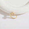 1 Piece Fashion Star Heart Shape Copper Inlay Artificial Pearls Zircon Open Ring