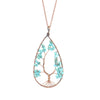 1 Piece Fashion Tree Natural Stone Crystal Handmade Pendant Necklace