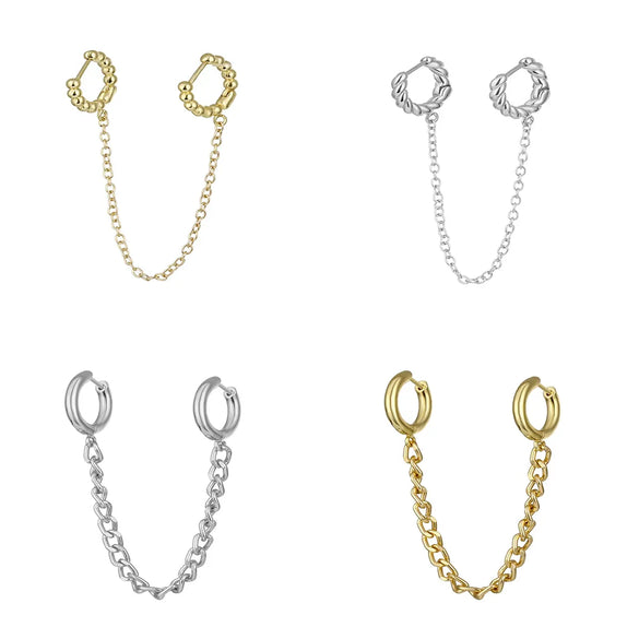 1 Piece Hip-hop Chain Alloy Plating Women's Drop Earrings
