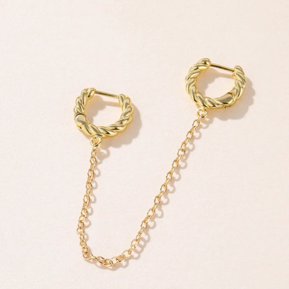 1 Piece Hip-hop Chain Alloy Plating Women's Drop Earrings
