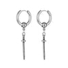 1 Piece Hip-Hop Geometric Titanium Steel Plating Men'S Drop Earrings