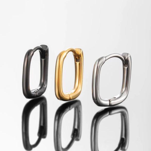 1 Piece Hip-Hop Retro Classic Style Geometric Solid Color 316 Stainless Steel  Earrings