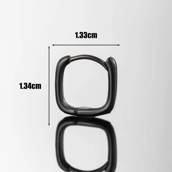 1 Piece Hip-Hop Retro Classic Style Geometric Solid Color 316 Stainless Steel  Earrings