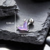 1 Piece Hip-Hop Simple Style Fish Tail 316 Stainless Steel  Zircon Ear Studs