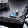 1 Piece Hip-Hop Simple Style Fish Tail 316 Stainless Steel  Zircon Ear Studs