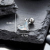 1 Piece Hip-Hop Simple Style Fish Tail 316 Stainless Steel  Zircon Ear Studs