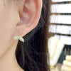 1 Piece IG Style Luxurious Simple Style Geometric Fish Tail Inlay Copper Zircon 18K Gold Plated Gold Plated Ear Studs