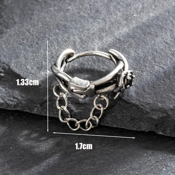 1 Piece IG Style Vintage Style Simple Style Round Chain 316 Stainless Steel  Earrings