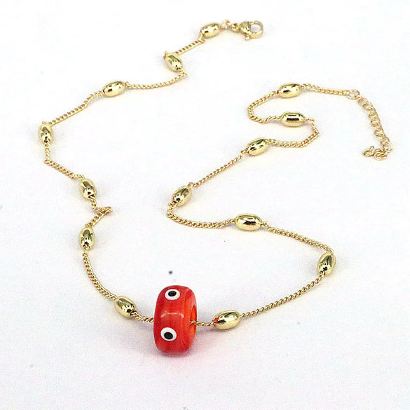 1 Piece Ins Style Eye Copper Plating Necklace