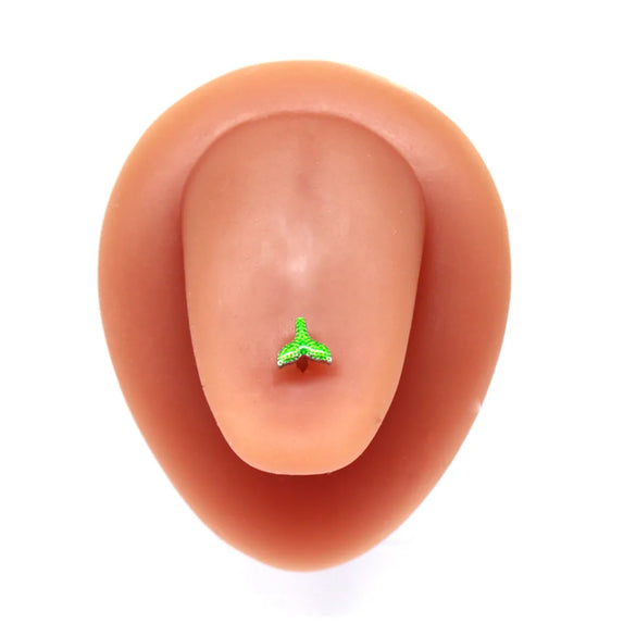 1 Piece Lip Rings Simple Style Classic Style Animal Fruit Snowflake 316 Stainless Steel  Rhinestone Titanium Steel Plating Inlay Rhinestones White Gold Plated Tongue Rings