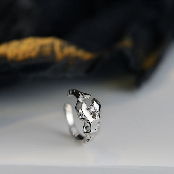 1 Piece Modern Style Irregular Plating Inlay Sterling Silver Zircon Ear Cuffs