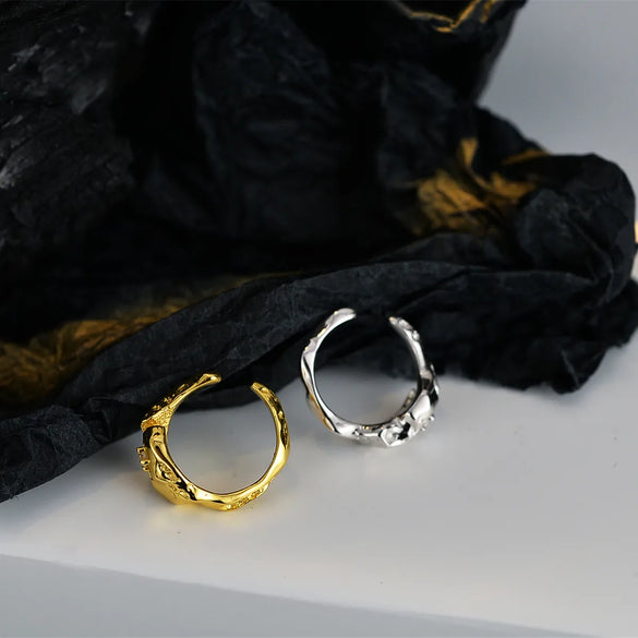 1 Piece Modern Style Irregular Plating Inlay Sterling Silver Zircon Ear Cuffs