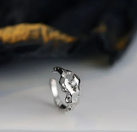 1 Piece Modern Style Irregular Plating Inlay Sterling Silver Zircon Ear Cuffs