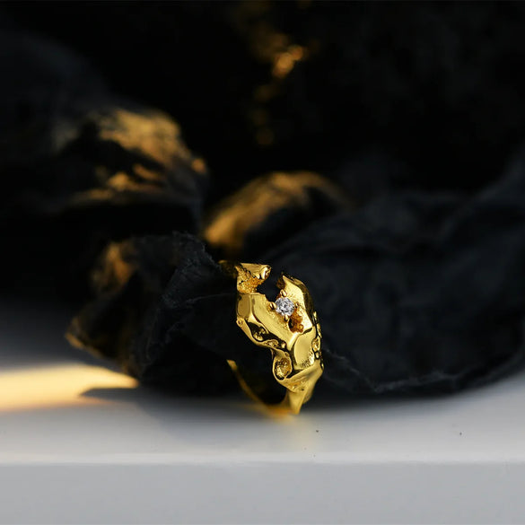 1 Piece Modern Style Irregular Plating Inlay Sterling Silver Zircon Ear Cuffs