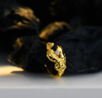 1 Piece Modern Style Irregular Plating Inlay Sterling Silver Zircon Ear Cuffs