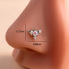 1 Piece Nose Rings & Studs Casual French Style Korean Style Pentagram Heart Shape Wings 316L Stainless Steel  Copper Inlay Zircon Nose Rings & Studs