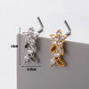 1 Piece Nose Rings & Studs Casual Simple Style Classic Style Flower Butterfly Bow Knot 316L Stainless Steel  Copper Inlay Zircon Nose Rings & Studs