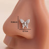 1 Piece Nose Rings & Studs Casual Simple Style Classic Style Flower Butterfly Bow Knot 316L Stainless Steel  Copper Inlay Zircon Nose Rings & Studs