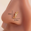 1 Piece Nose Rings & Studs Casual Simple Style Classic Style Flower Butterfly Bow Knot 316L Stainless Steel  Copper Inlay Zircon Nose Rings & Studs