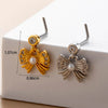 1 Piece Nose Rings & Studs Casual Simple Style Classic Style Flower Butterfly Bow Knot 316L Stainless Steel  Copper Inlay Zircon Nose Rings & Studs