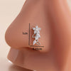 1 Piece Nose Rings & Studs Casual Simple Style Classic Style Flower Butterfly Bow Knot 316L Stainless Steel  Copper Inlay Zircon Nose Rings & Studs